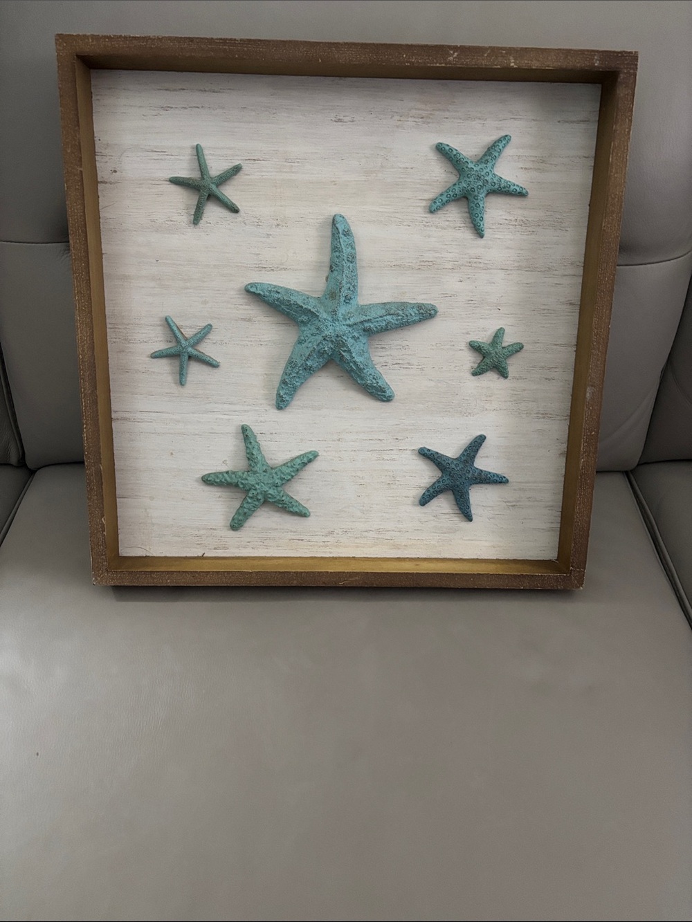Source Unknown Teal Starfish Wall Art Panel 15” x 15”